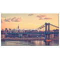 USA Manhattan Bridge At Dawn Reproductions sur toile / New York Cityscape Canvas Wall Art / Hudson River Wall Art for Wholesale